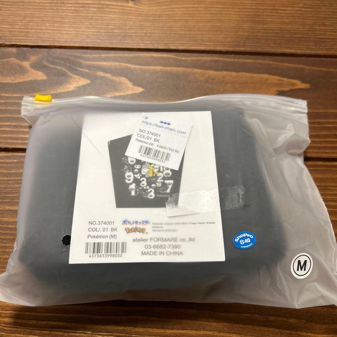 ボールアンドチェーン ポケモン ピカチュウ エコバッグ ブラックMサイズ