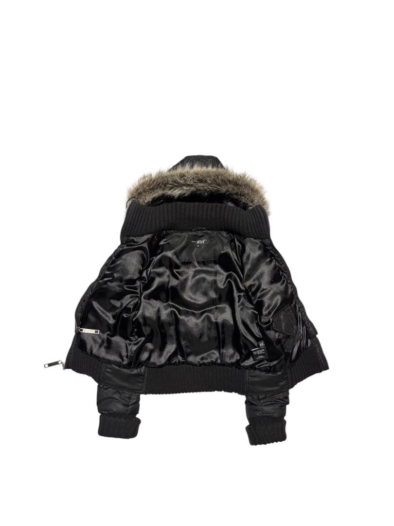 Black Rivet ファーダウンジャケット　y2k archive お兄系