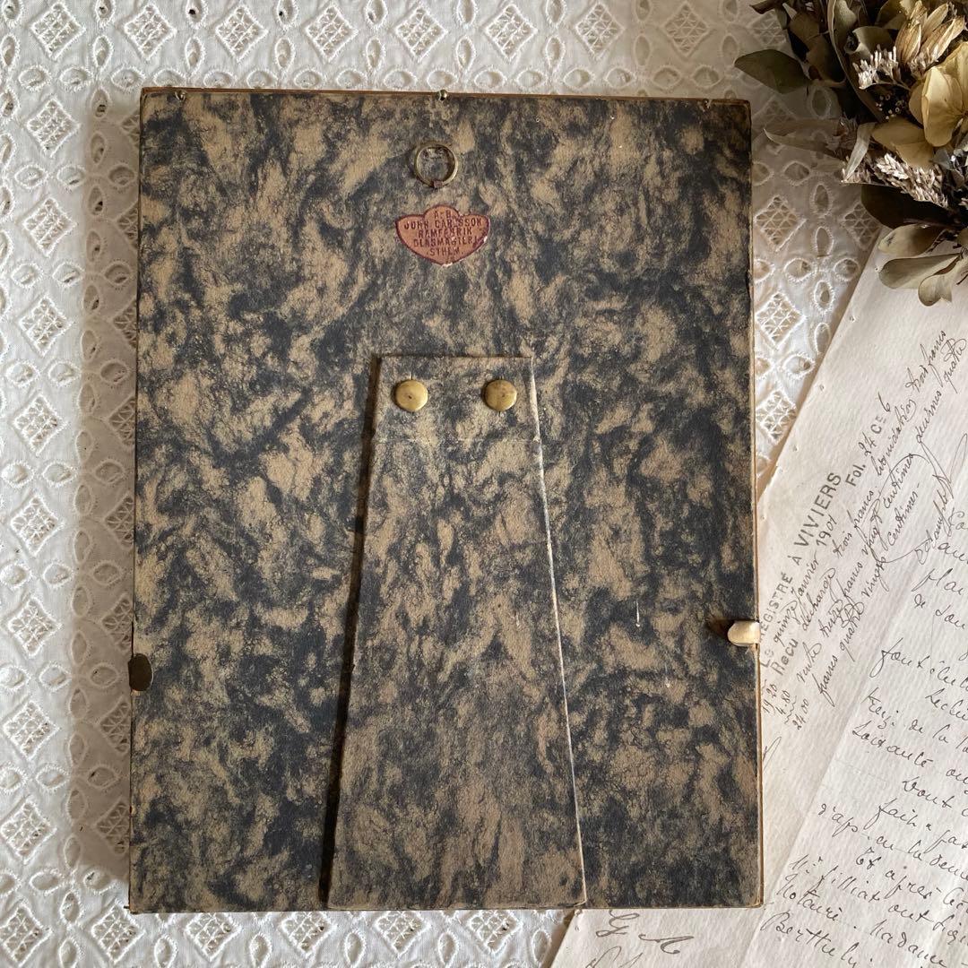 アンティークフレームD★1920年代超希少なBIRGITのアンティークカード入り