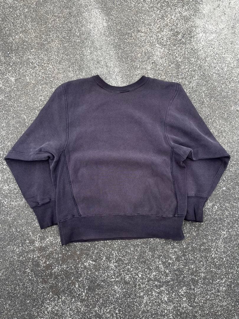 80s Champion リバースウィーブ ナス紺 フェードブラック アメリカ製