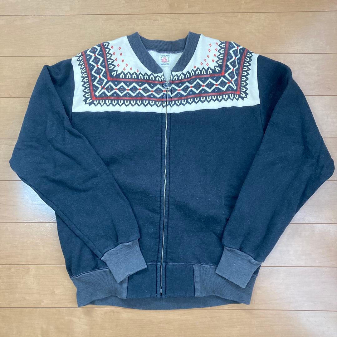 ゆめかず THE FLAT HEAD ジップアップスウェット L