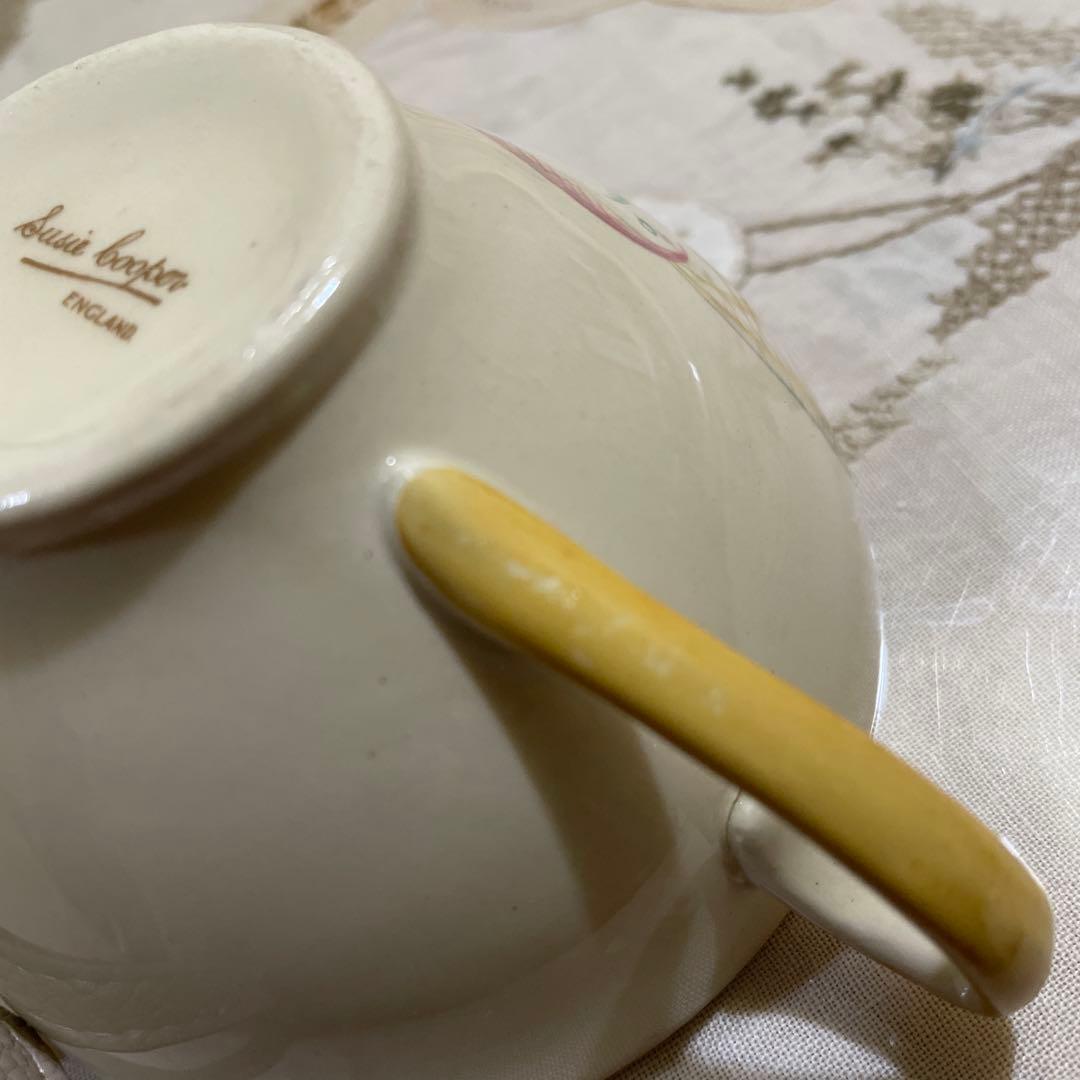 538スージークーパーデザインのカップとソーサーセット羽グレーリーフ