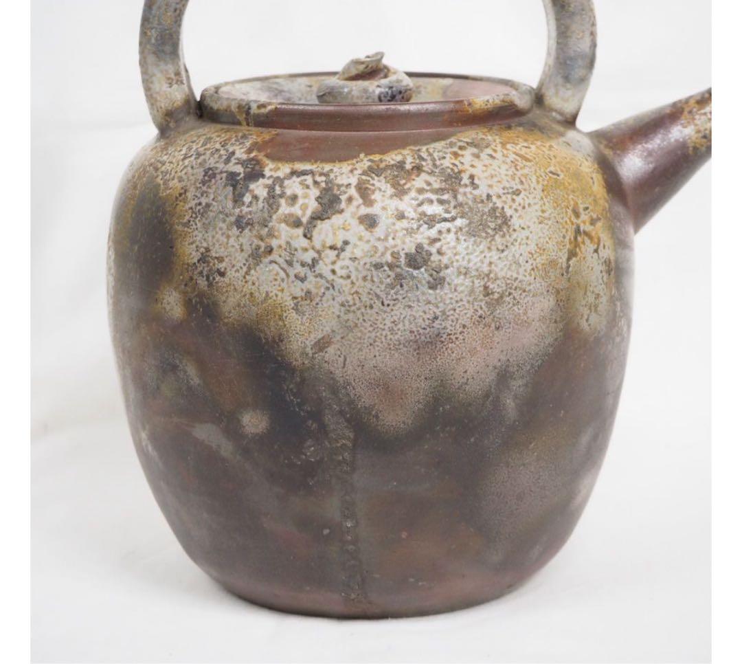 送料無料　明治期　木村長十郎友敬作　備前水注/茶注/水差し　茶道具