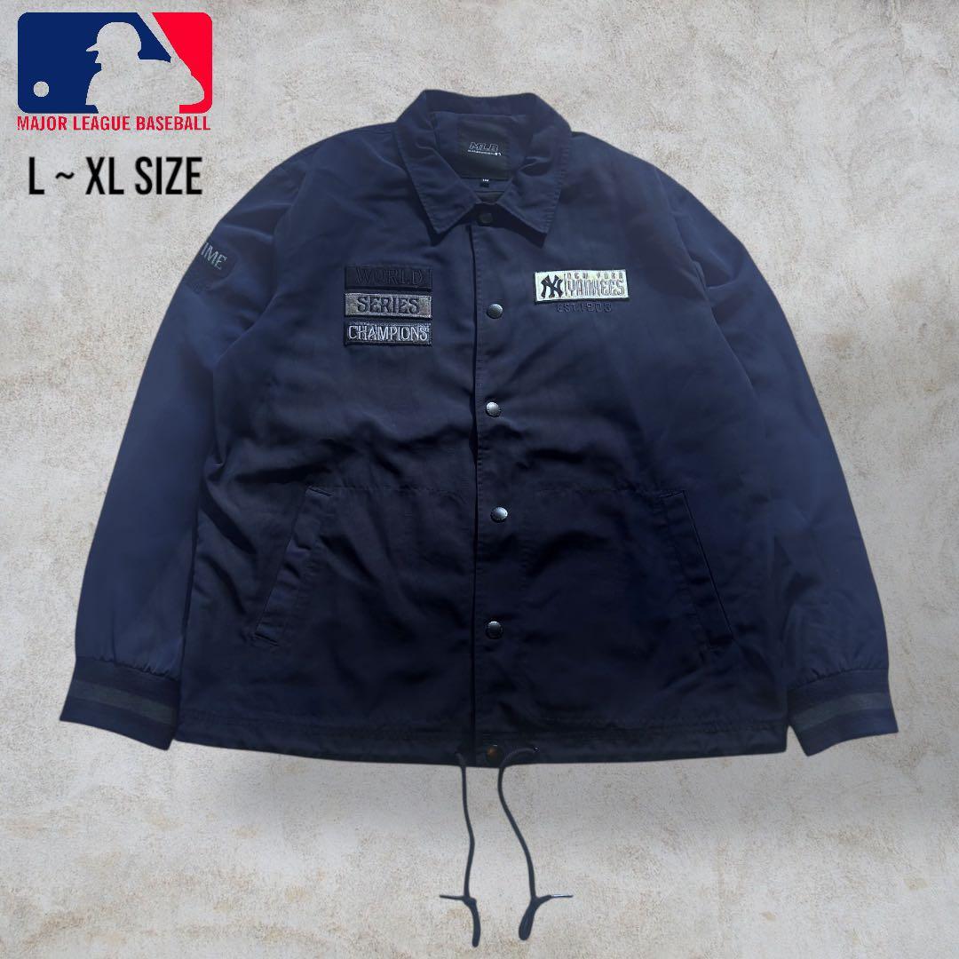MLB ヤンキース コーチジャケット ネイビー L〜XL 韓国限定