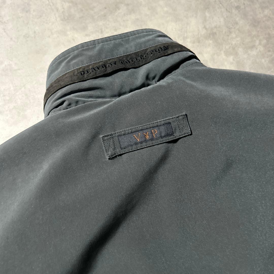 90s PLAYBOY マルチポケット ハーフコート ジャケット ブルゾン