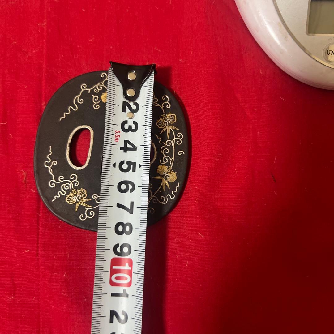 刀装具　鍔　金銀象嵌　木箱