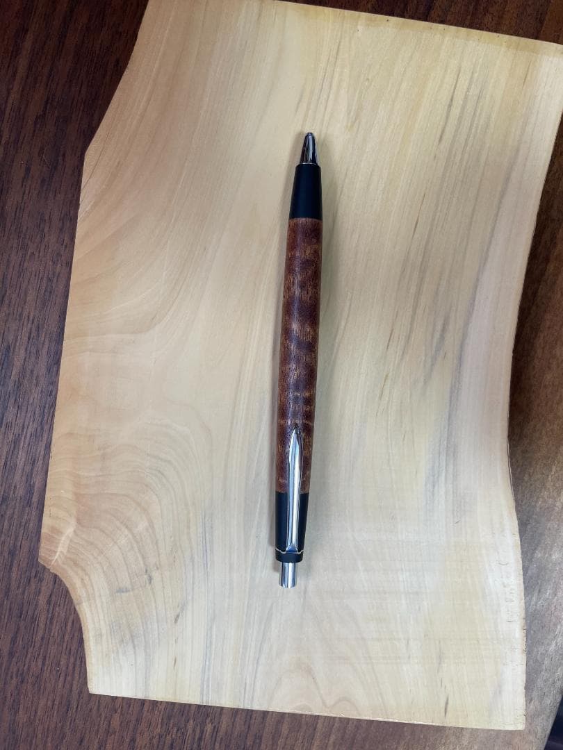 【野原工芸 木軸シャープペンシル】サペリ杢