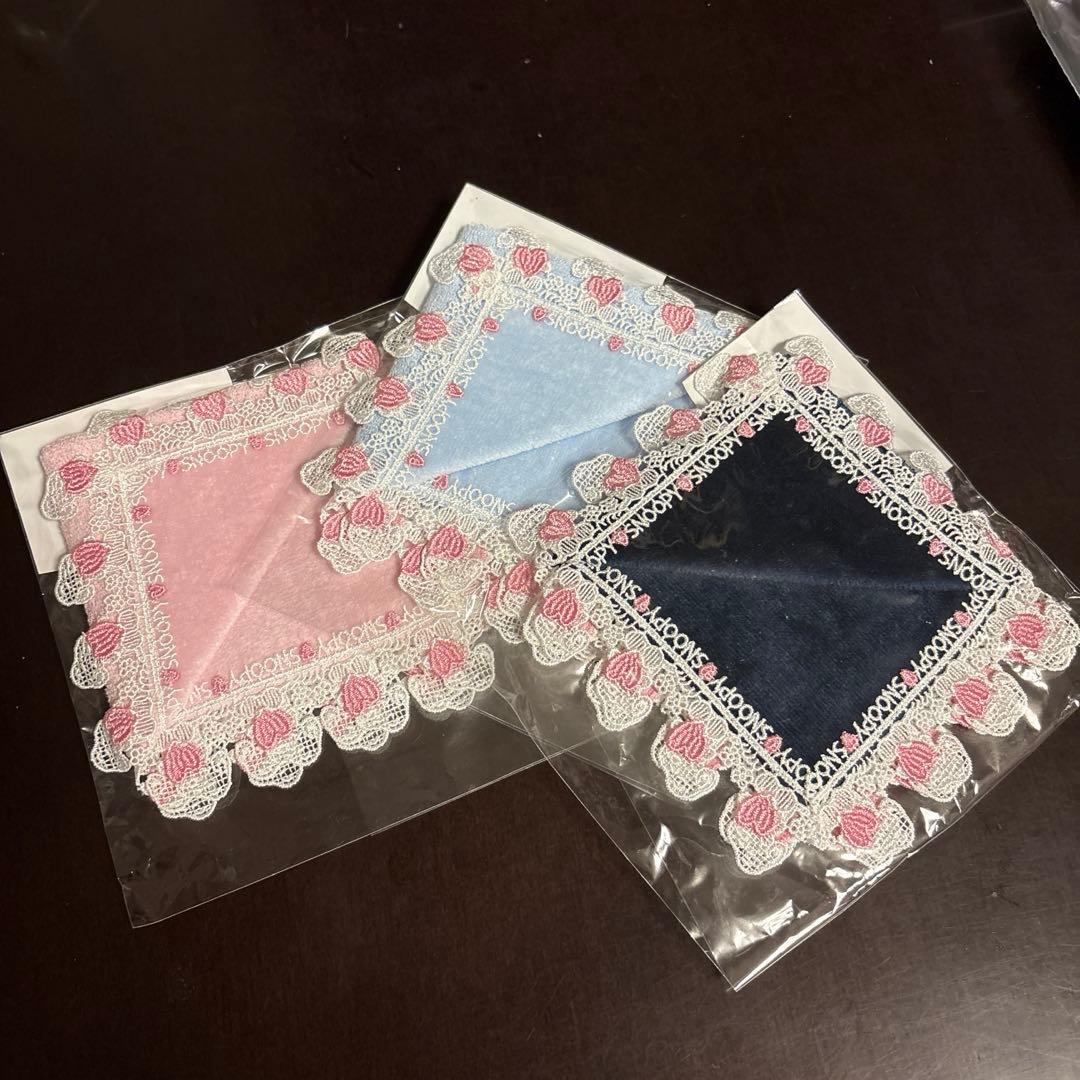 スヌーピー 近沢レース ハンカチ3枚セット スヌーピータウン