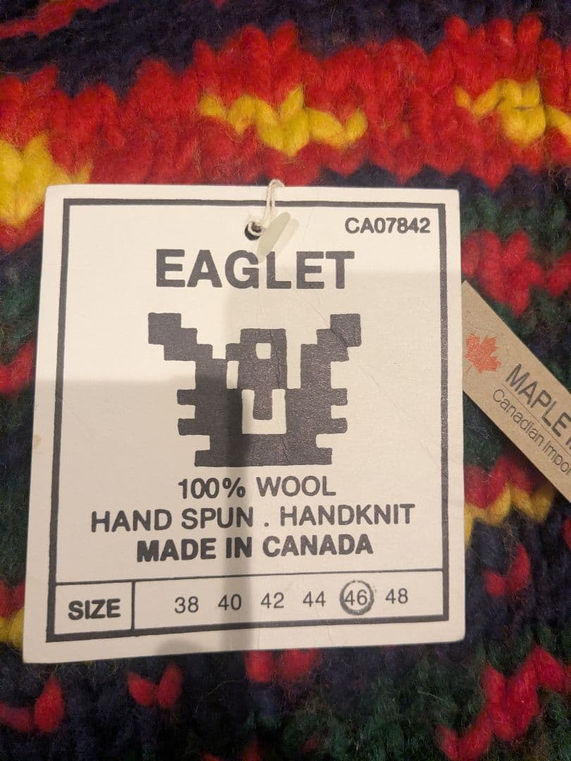 【新品/未使用】本場カナダ輸入/カウチングセーター・アウター46サイズ