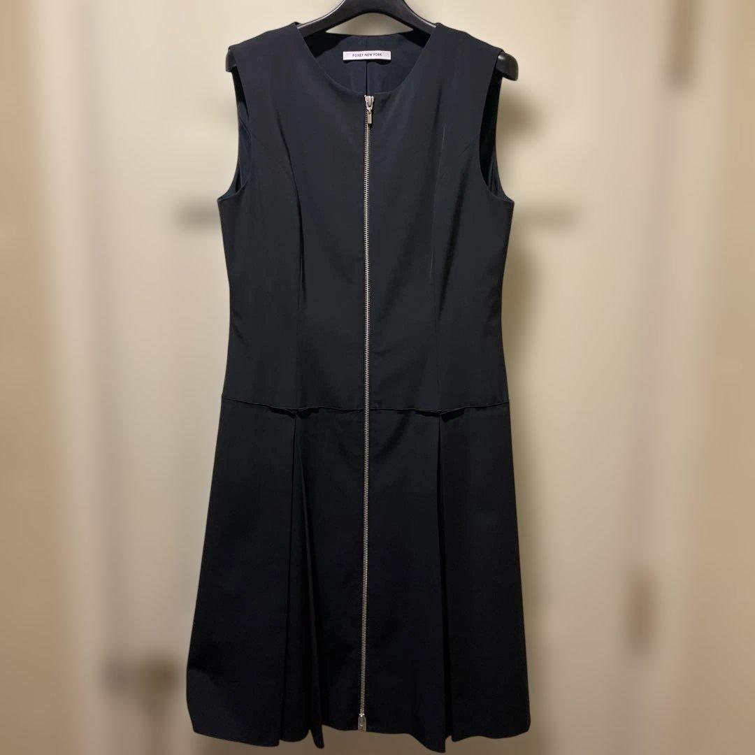 FOXEY NEW YORK ノースリーブワンピース ミッドナイトブルー42