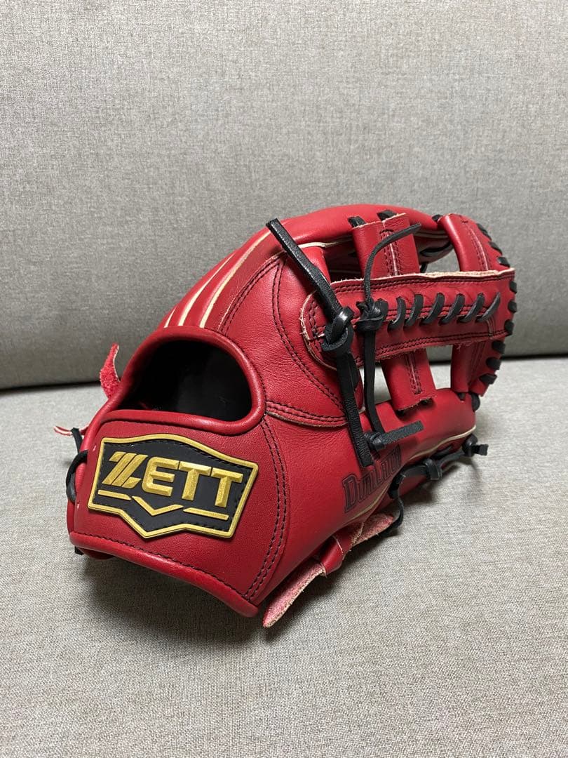 に*こ様 ZETT 軟式グローブ レッド