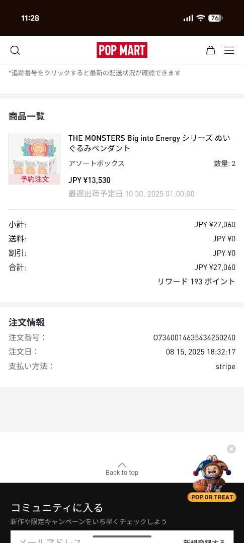 【正規品】Labubu Big into Energy 未開封 アソート2個