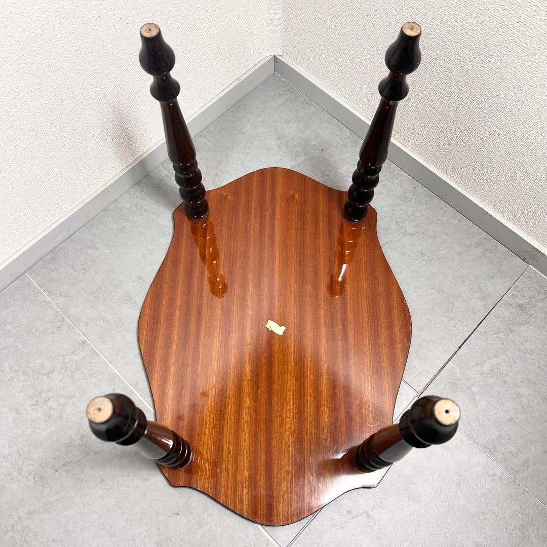 イタリア製 象嵌細工 木製テーブル サイドテーブル