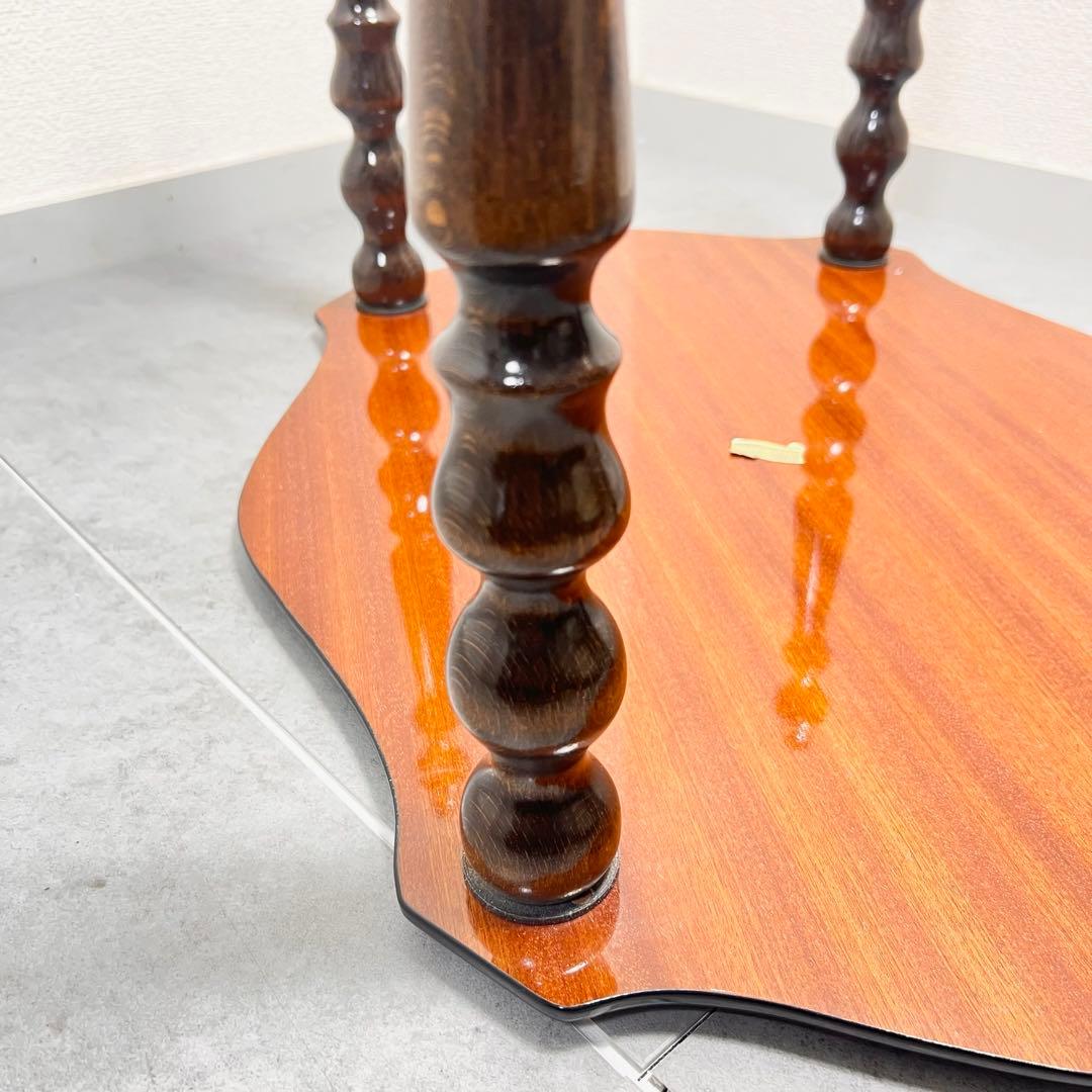 イタリア製 象嵌細工 木製テーブル サイドテーブル