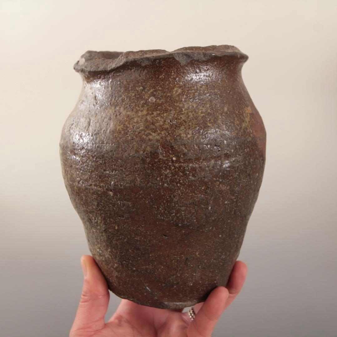 常滑焼 壺 下駄底 窯印 希少サイズ 室町〜桃山 常滑壺 古美術 古道具