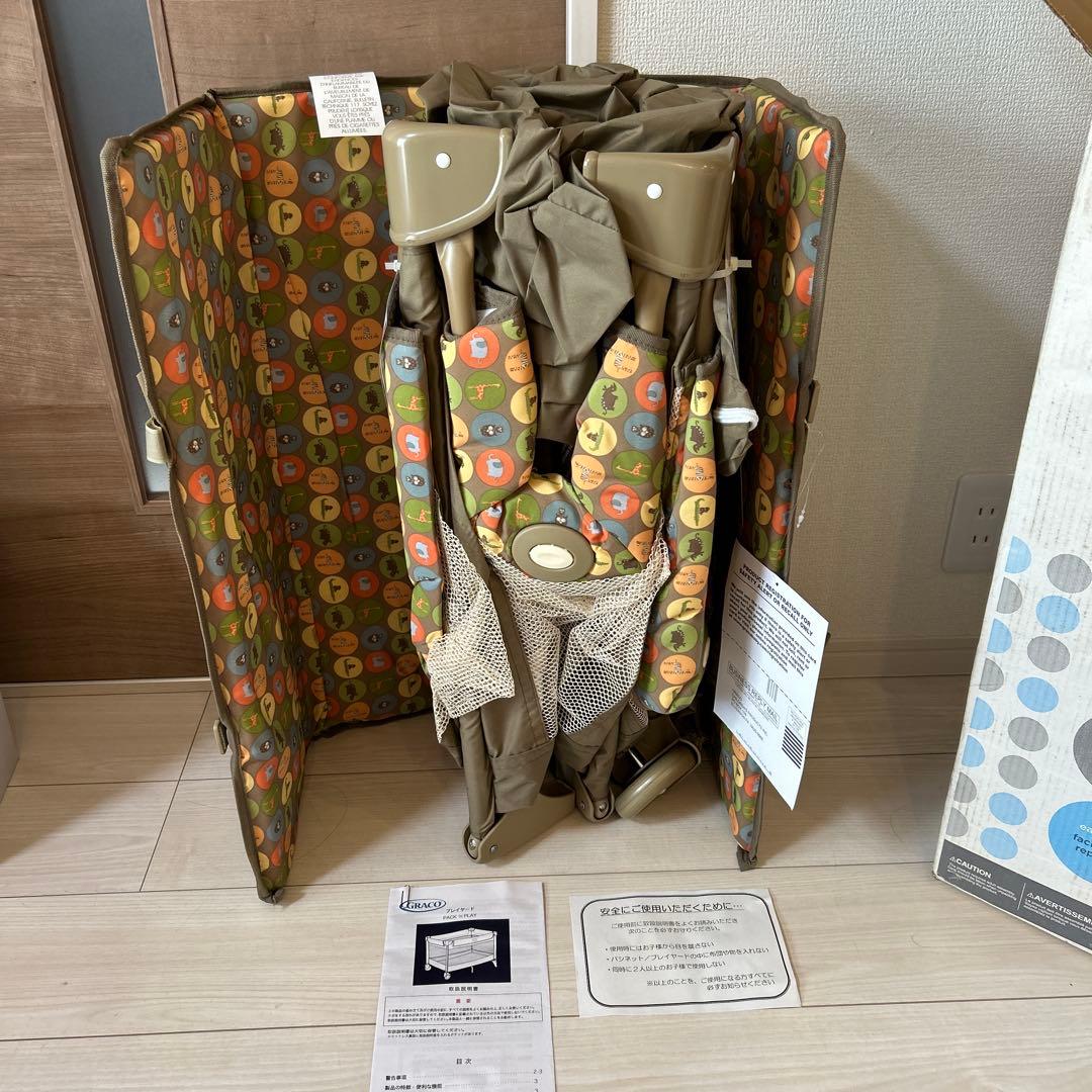 【未使用】プレイヤード ベビーサークル ベビーベッド グレコ GRACO