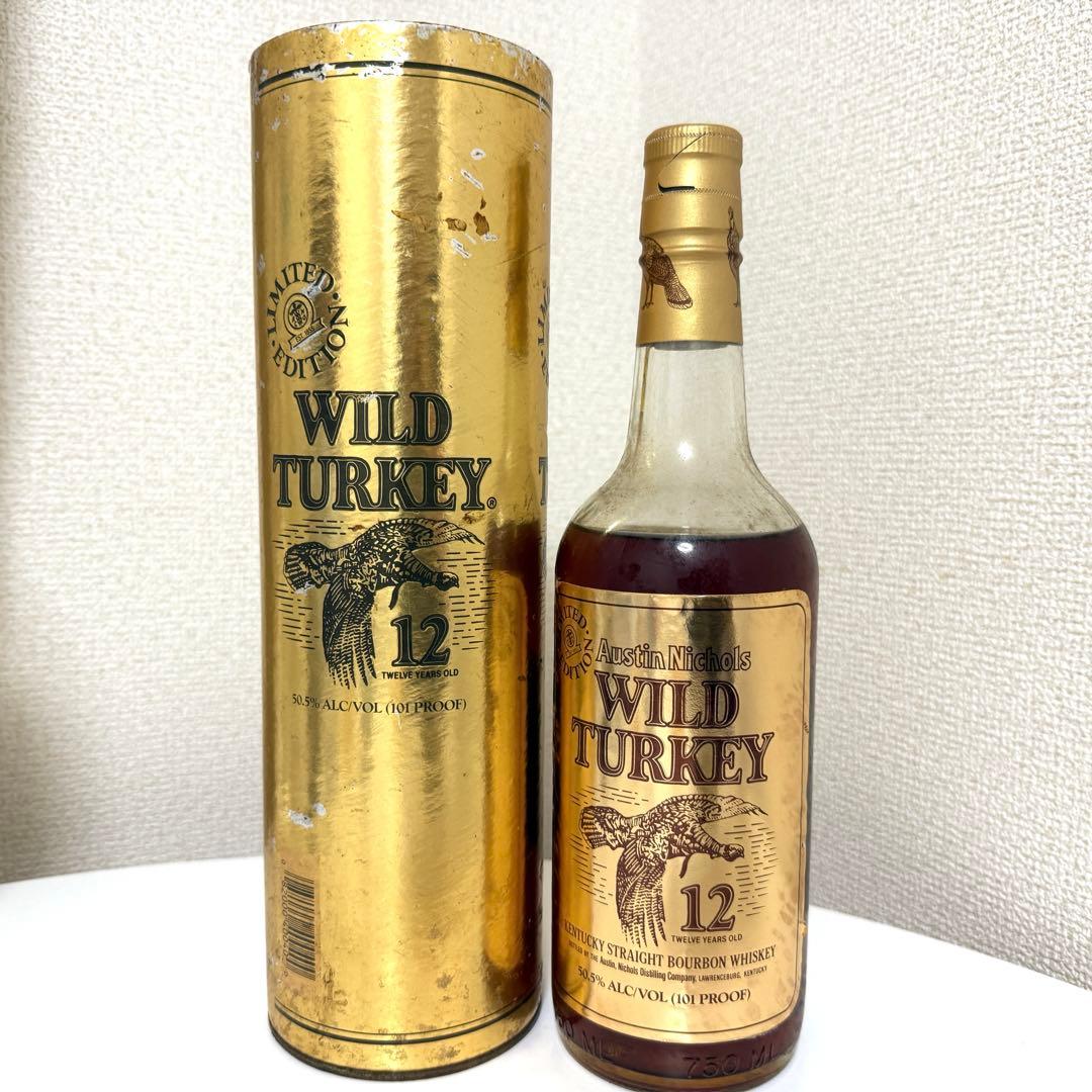 ワイルドターキー 12年 飛翔 ゴールドラベル 750ml 未開封 金筒付き