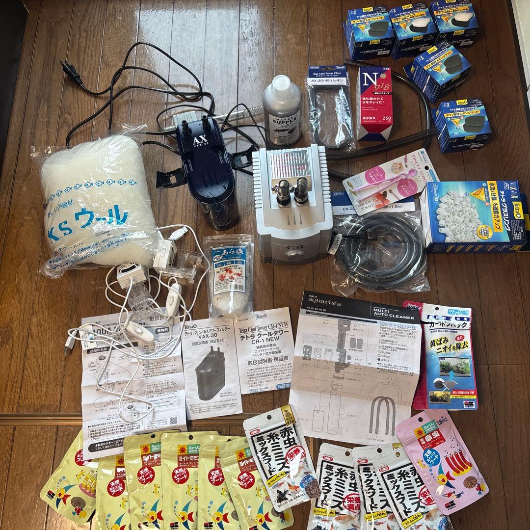 Tetraテトラクールタワーパワーフィルター ポンプホースまとめ売り水槽クーラー