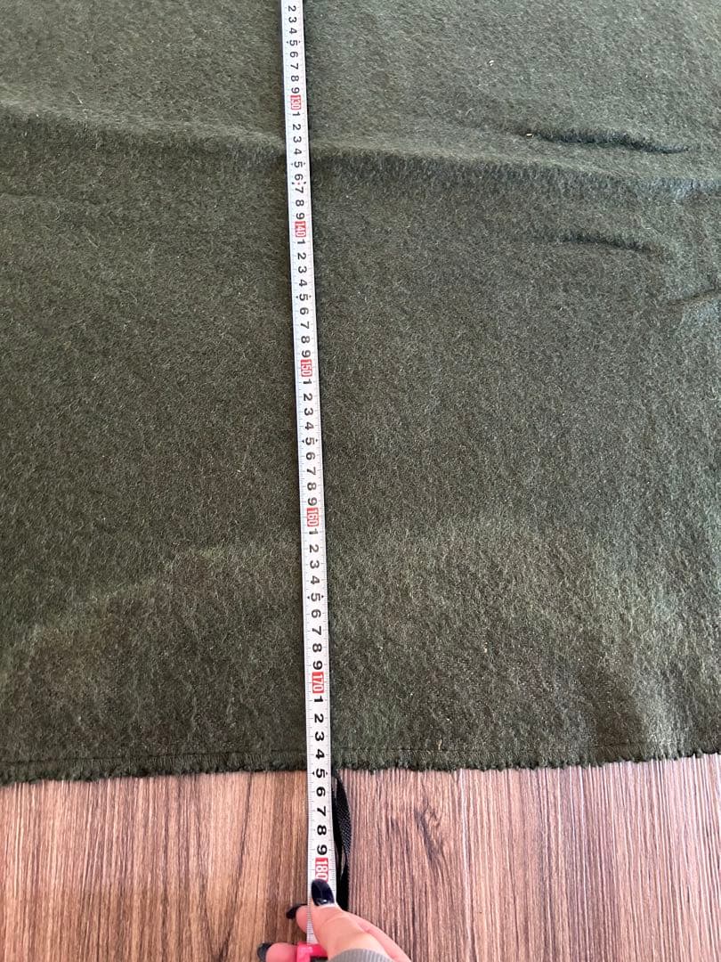 ミリタリー　ウール製オリーブグリーンブランケット　1996年製　米軍放出品