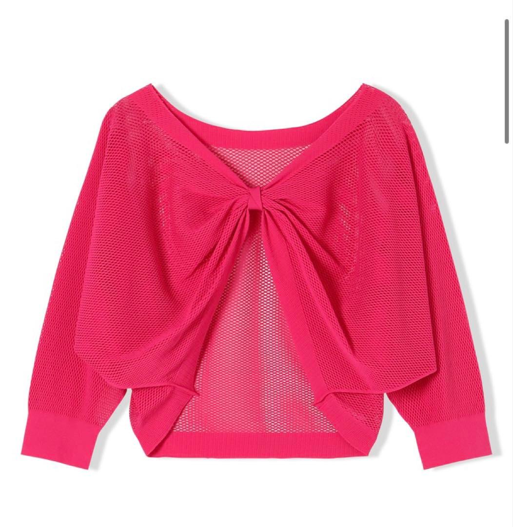 チャコット　ノーソーイングニット　7部袖　ラズベリー