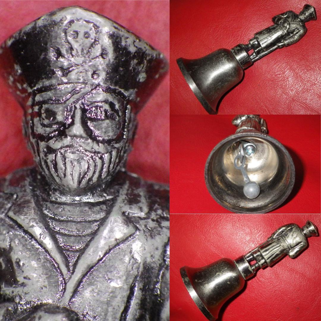 80’S★海賊★ハンドベル★呼び鈴★パイレーツ★ビンテージ★スカル★人形★船長★