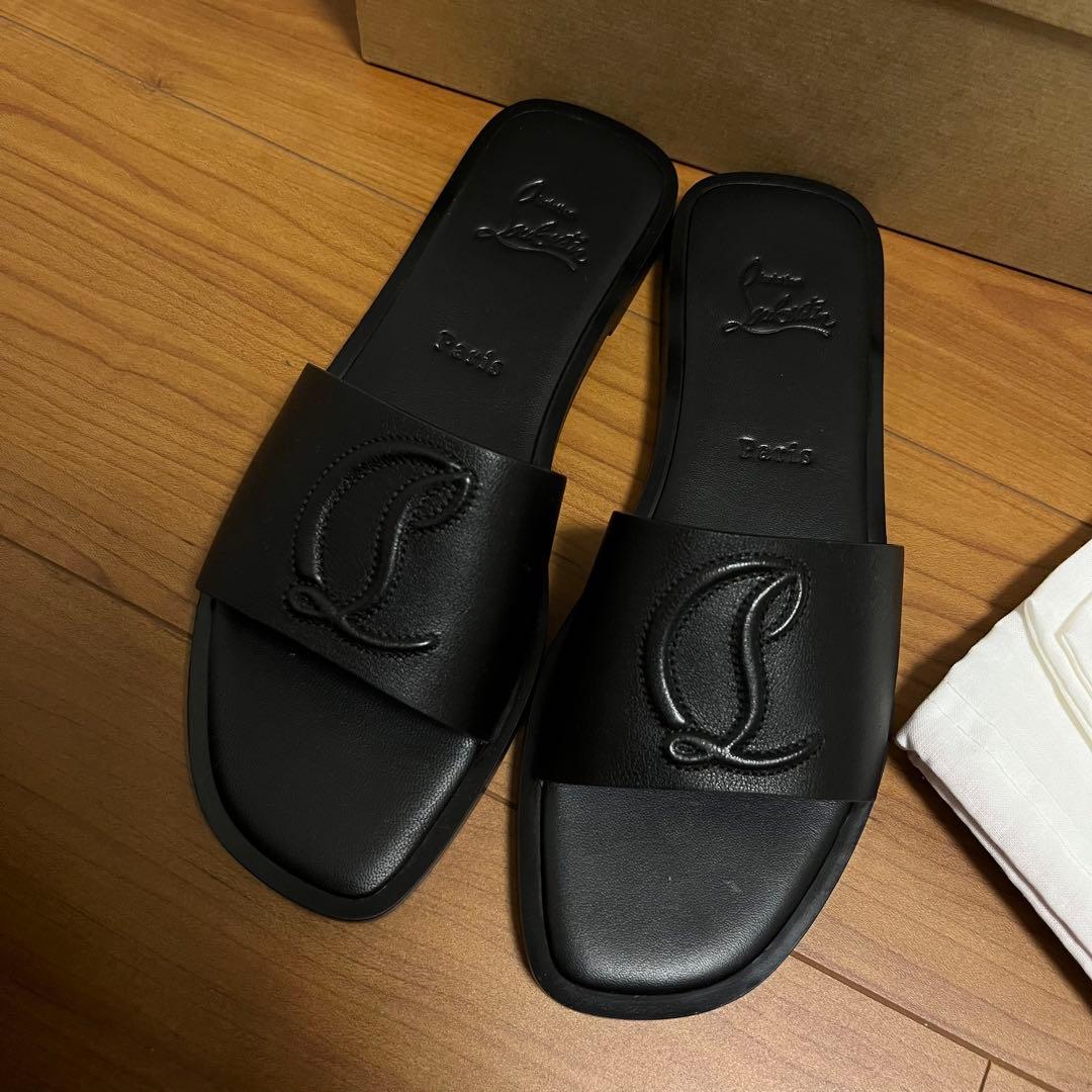 Christian Louboutin サンダル 37 ブラック