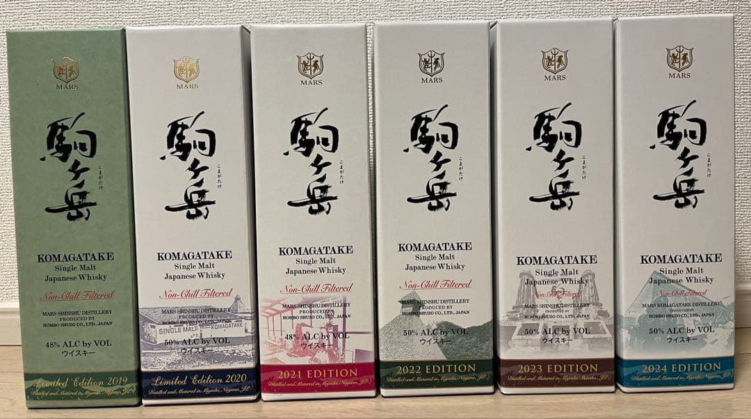 【新品未開封】マルスウイスキー 駒ヶ岳　6本セット　2019〜2024年　終売品