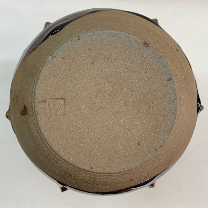 【細水指　高取焼　梔子（クチナシ）形】永原彰一　共箱