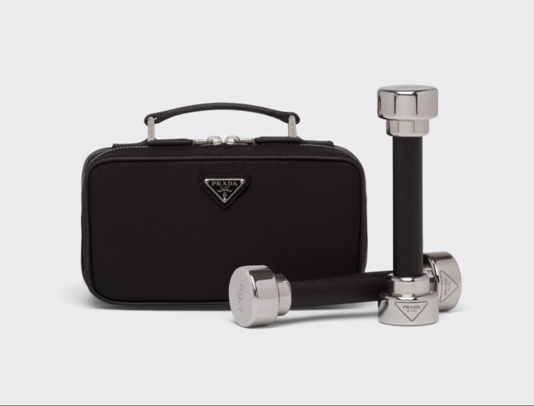 PRADA Re-Nylon サフィアーノレザー ハンドウエイト キャリーケース