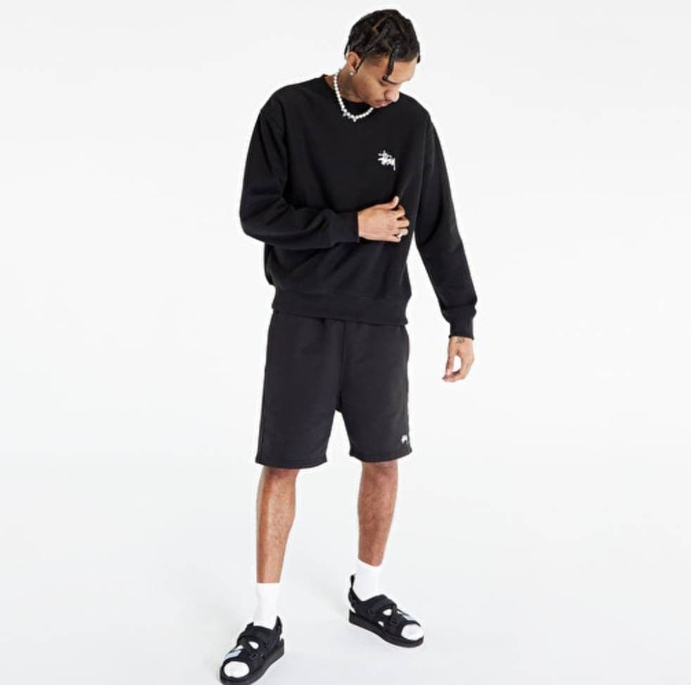 STUSSY トレーナー ベーシック BASIC CREW スウェット 黒///