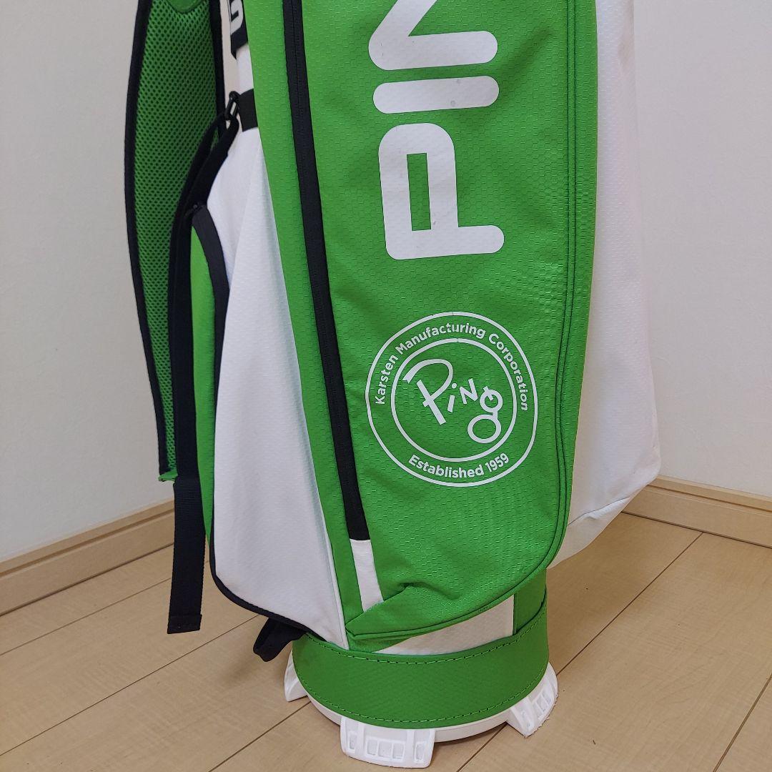 【R)】 PING ピン キャディバッグ 軽量 グリーン/ホワイト ★美品