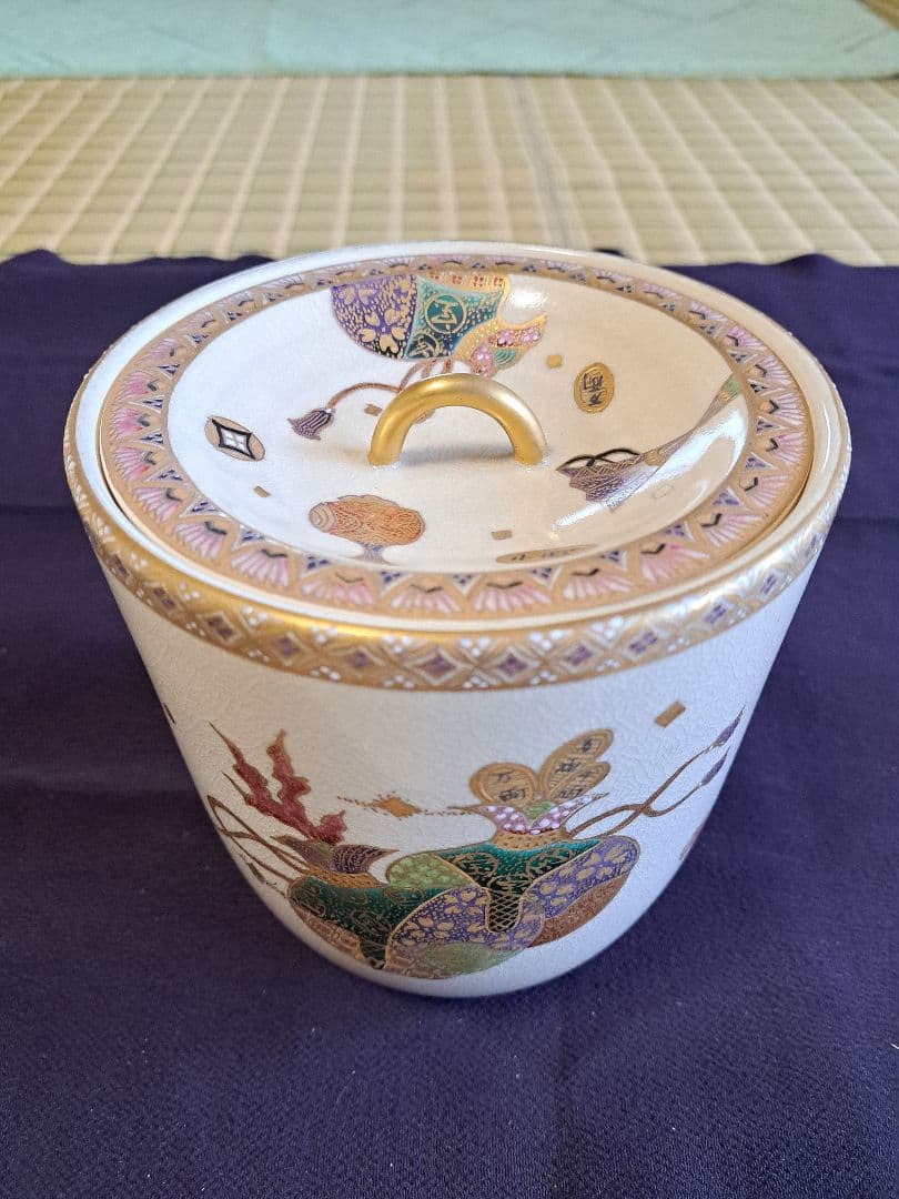 薩摩焼　江月窯（こうげつがま）　水指　水差し