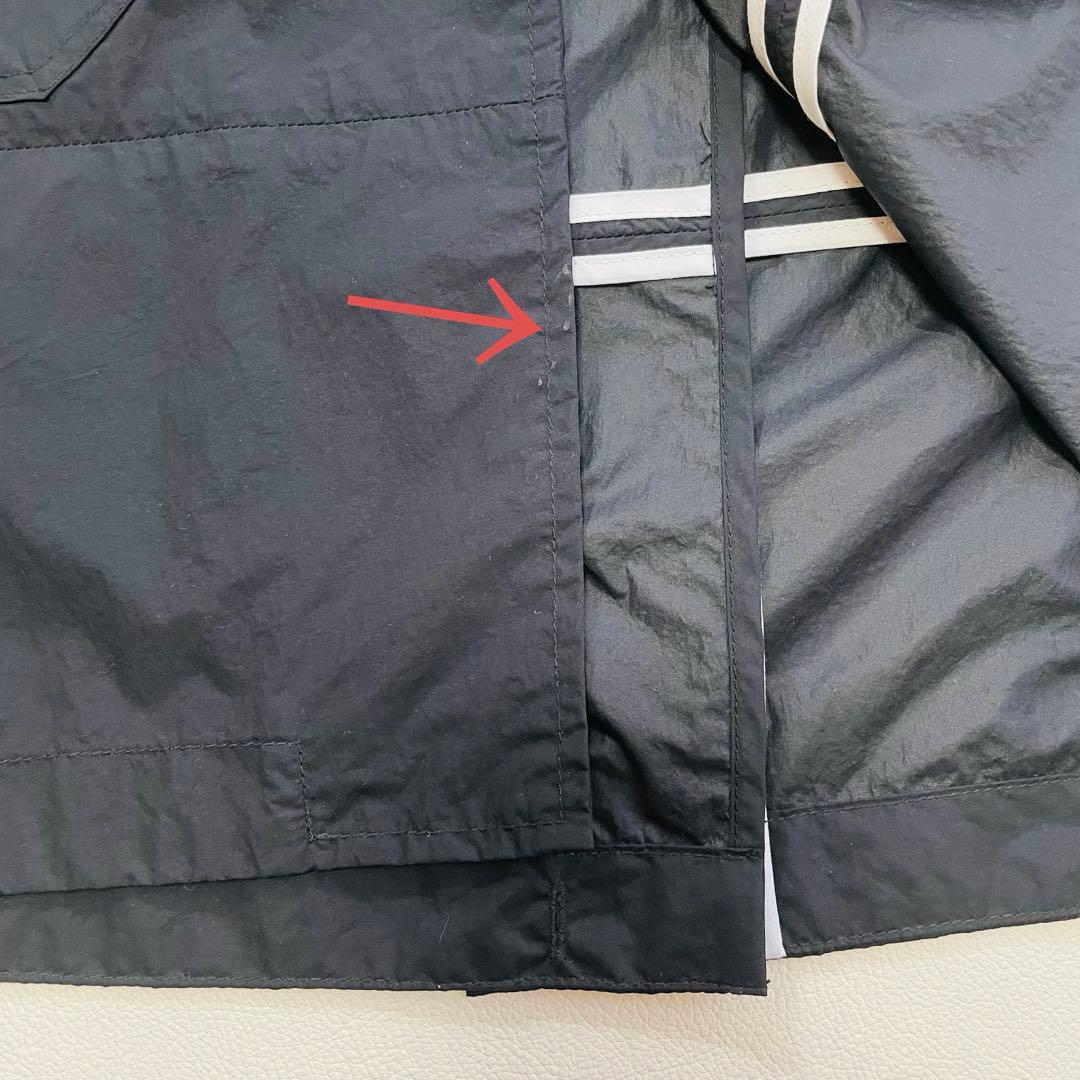 6374【美品】TFW49 ステンカラーコート　撥水　ナイロン　ブラック