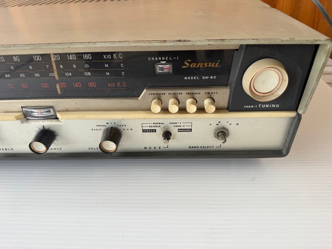 サンスイ SM-80 管球式チューナーアンプレシーバー 真空管アンプ(a47)