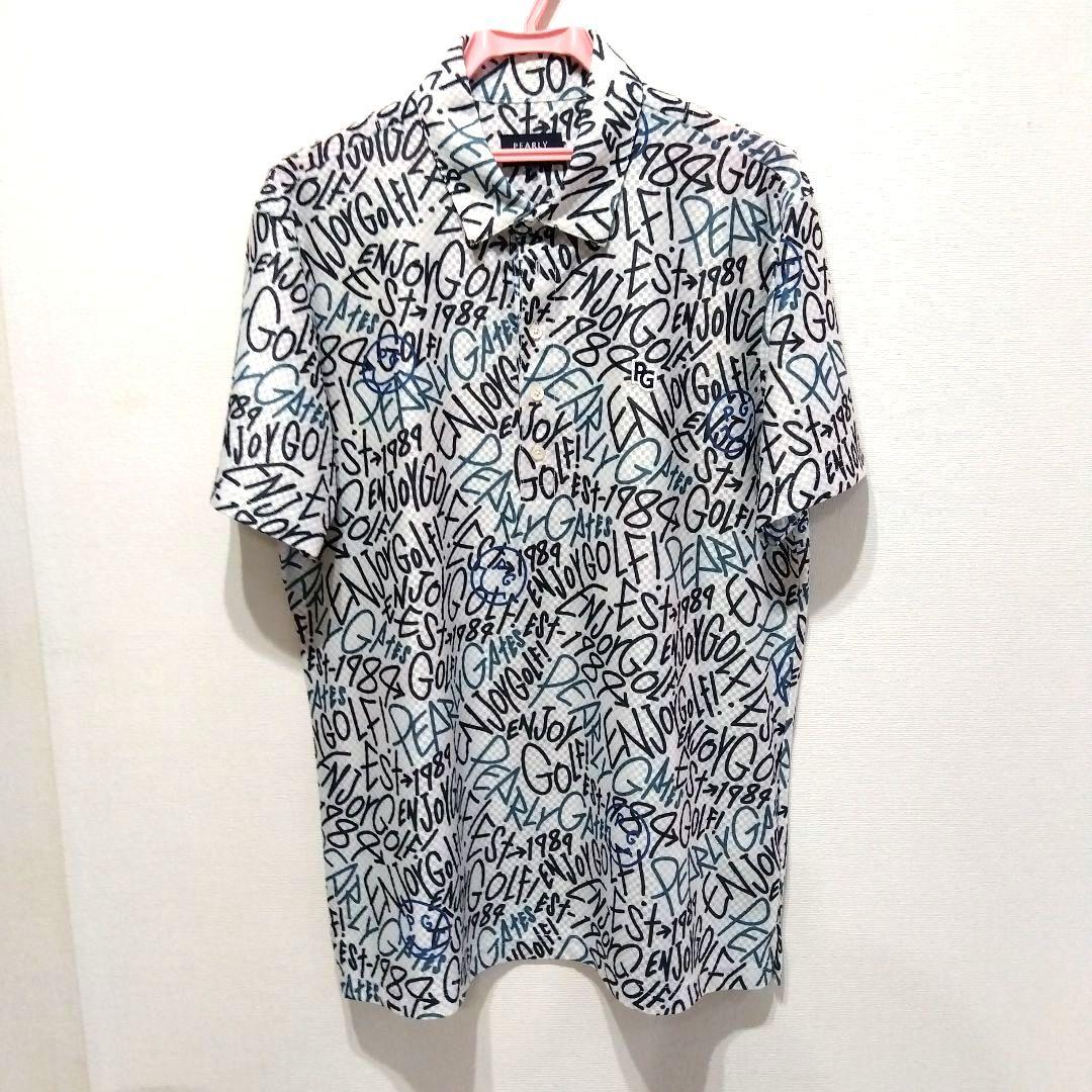 PG ゴルフシャツ 文字柄