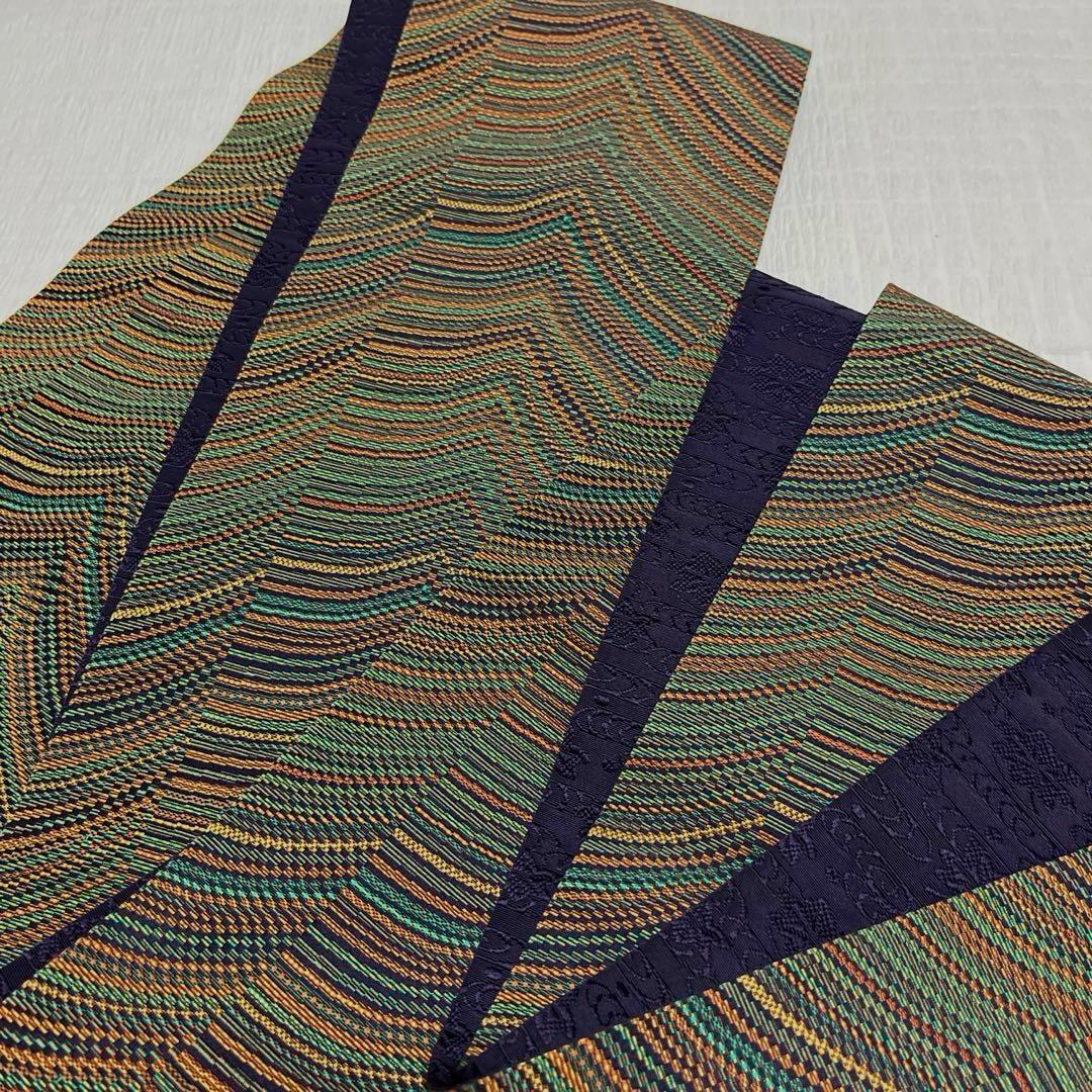 【中古品☆正絹】美品！本場筑前！博多織　半幅帯　リバーシブル