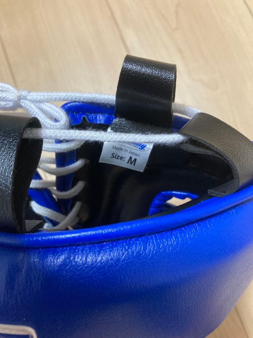 Winning 青 ヘッドギア Mサイズ　名前入り