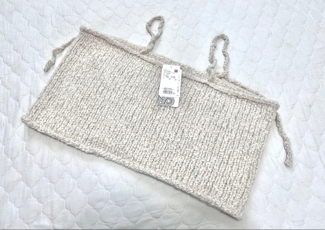 新品　かぐれ　今季　 2025秋冬　アルパカウールブークレニットキャミソール