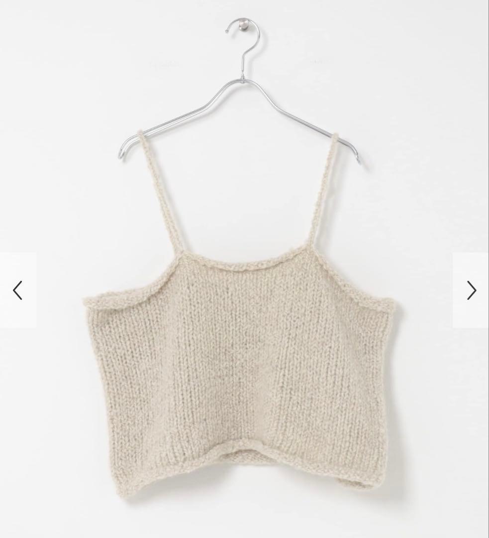 新品　かぐれ　今季　 2025秋冬　アルパカウールブークレニットキャミソール