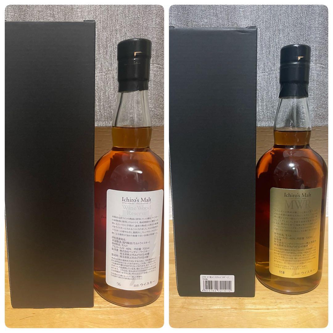 【イチローズモルト2本セット】 ワインウッドリザーブ&ミズナラウッドリザーブ