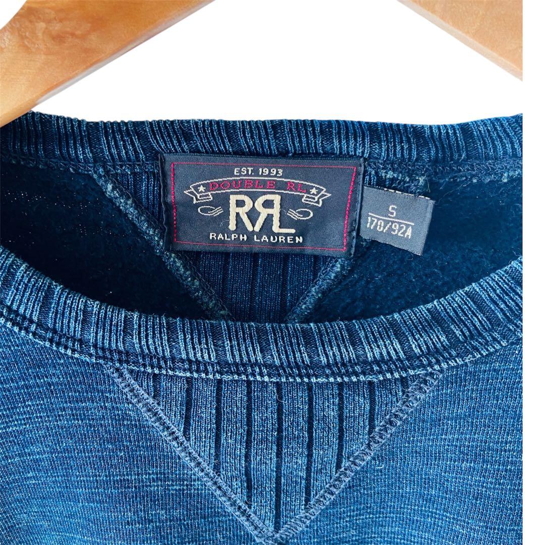 RRL RALPH LAUREN インディゴ染 ビンテージ加工 スウェット