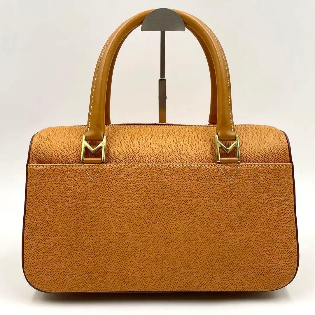 【美品】 モラビト MORABITO ミニボストンバッグ　ブラウン レザー