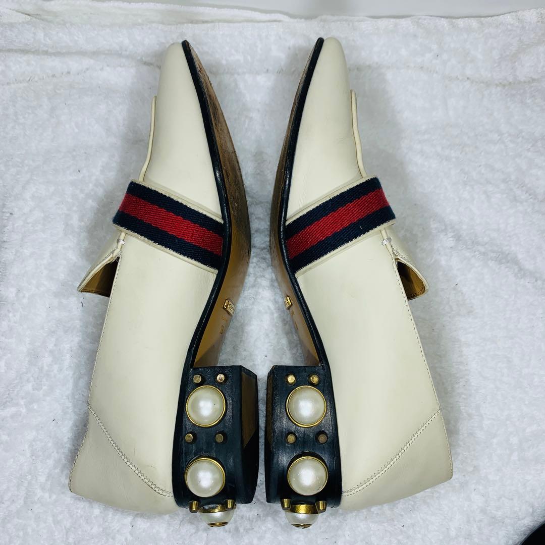 ⭐️Gucci グッチ パンプス パール ホワイト 38(25cm)
