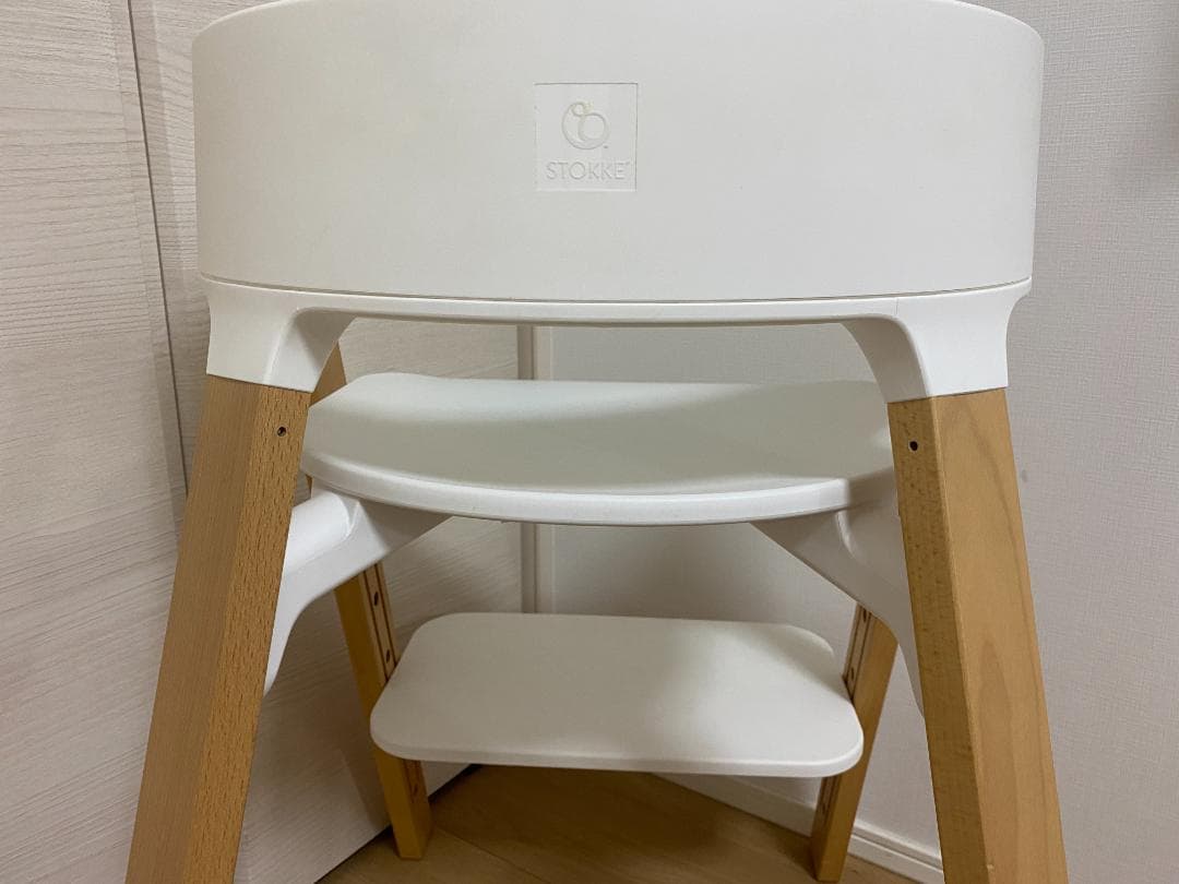 美品24年2月購入 ストッケ STOKKE ステップス チェア ホワイト×木目