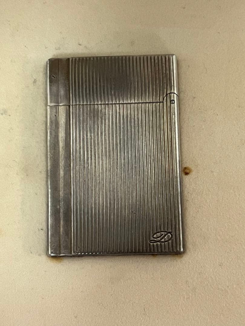 開閉音あり 高音 デュポン ガスライター シルバー ストライプ ライン2s