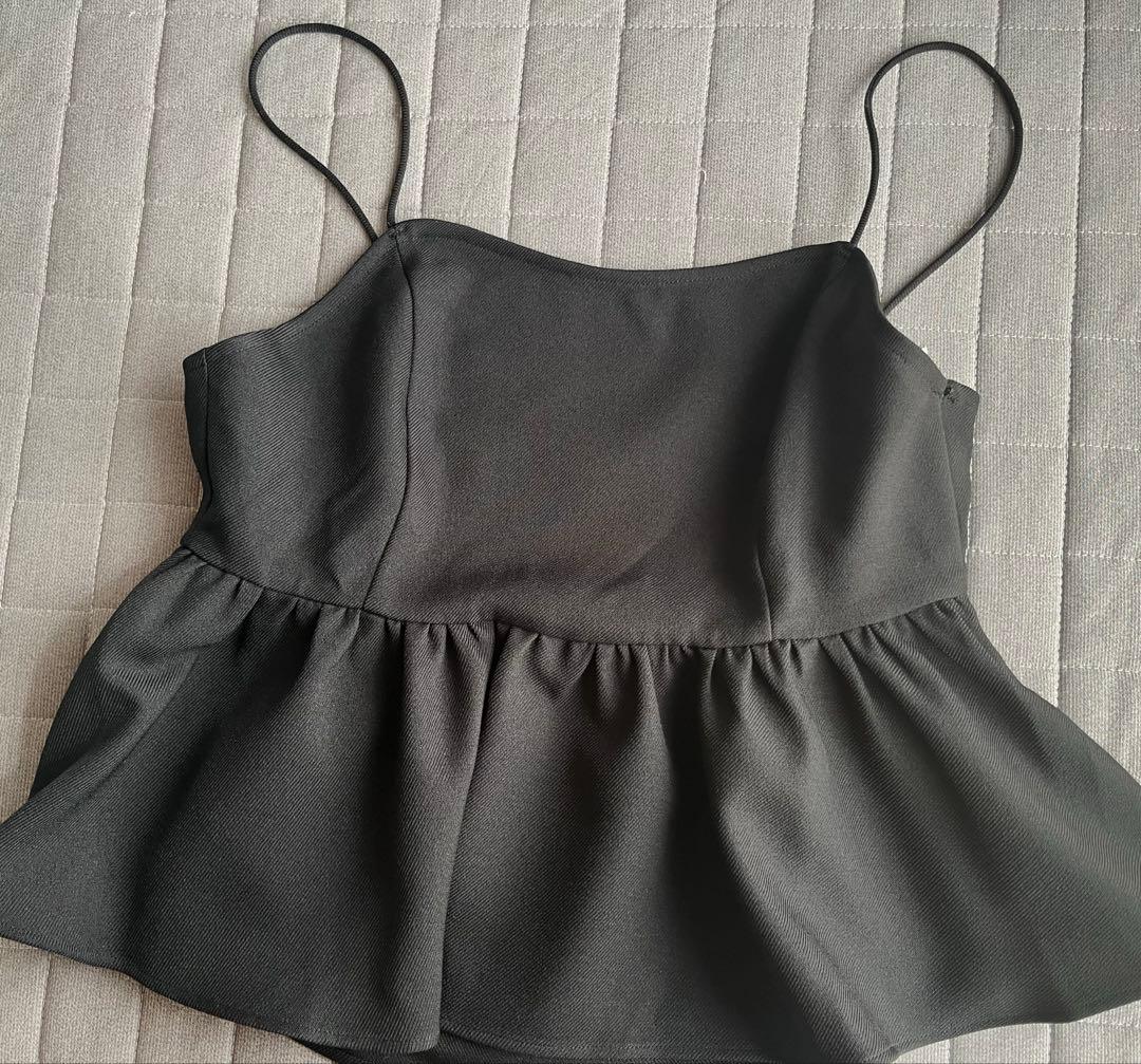 t.japan フリルビスチェ　ブラック