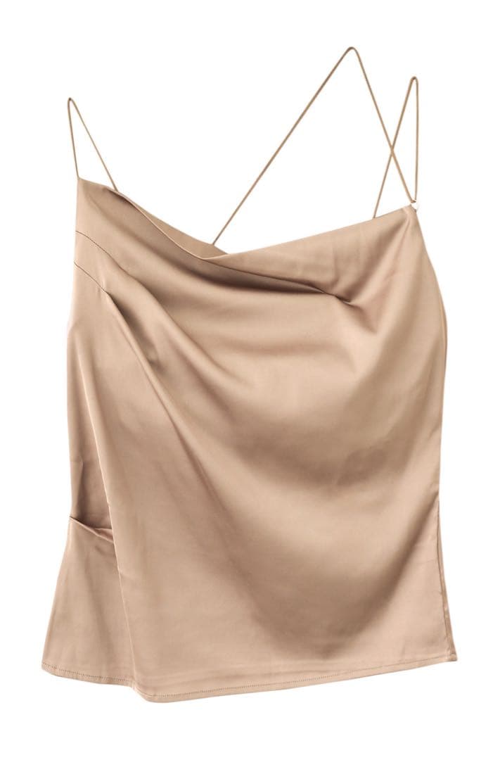 【早い者勝ち】 aimeine エメイン カップインドレープサテンキャミソール