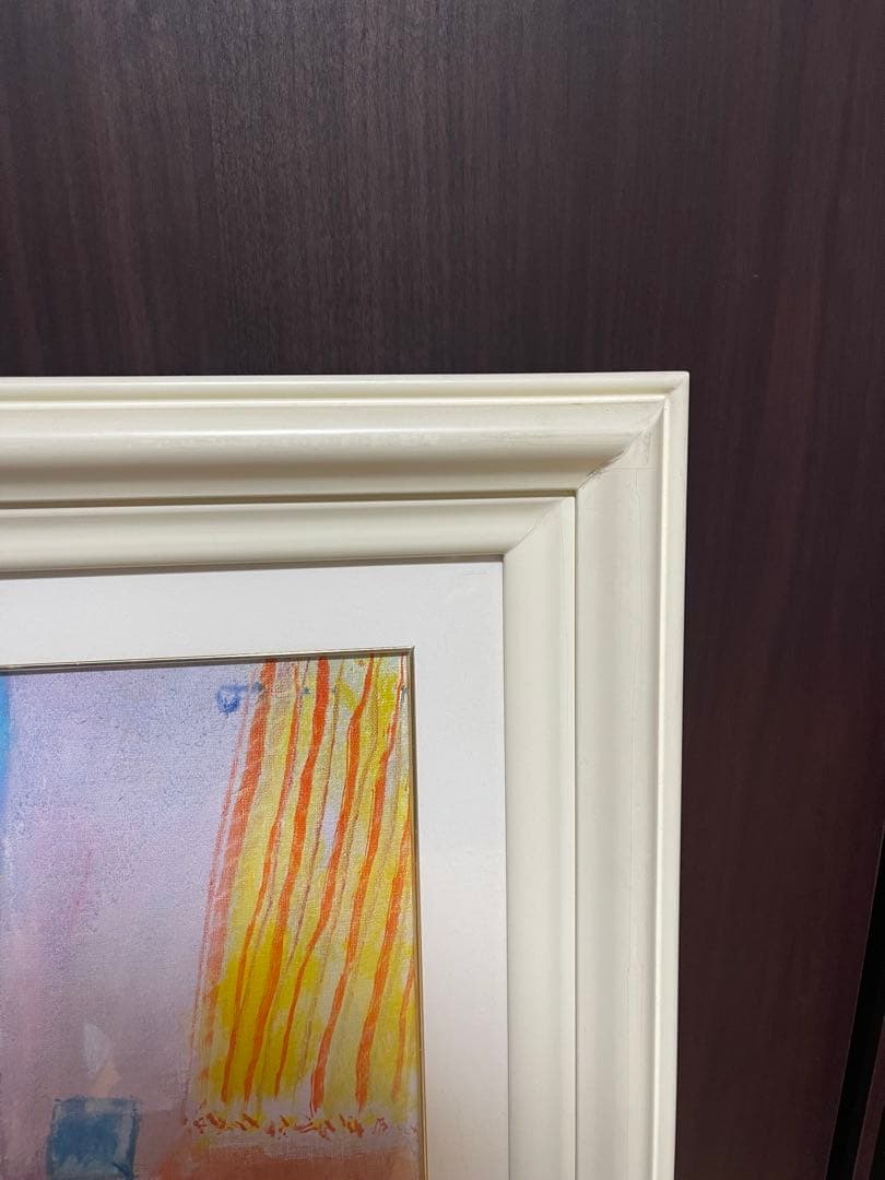 【原画】溝田コトエ「シシリー」1972年 サイン　額装 風景画