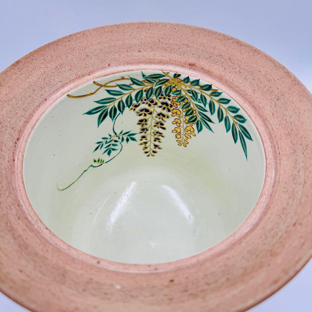 【楽斎　赤膚焼　春日大社　ほとぎ水指　共箱　茶道具】共布骨董　アンティーク