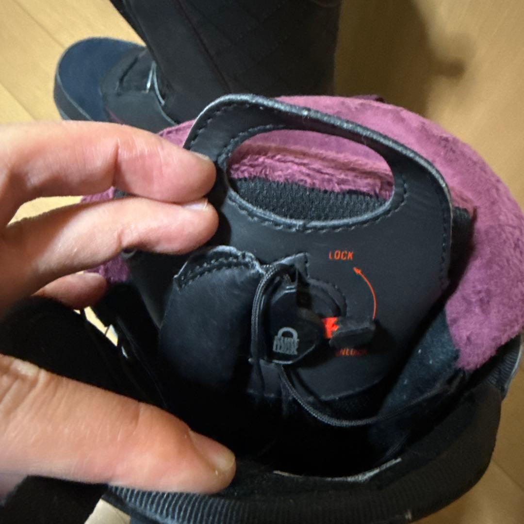 Salomon レディース スノーボードブーツ ブラック/パープル 24cm